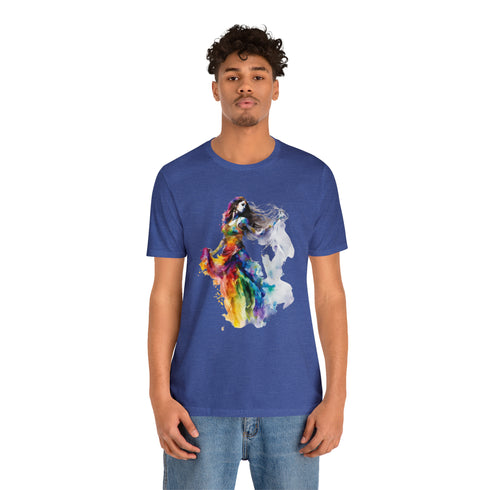 Rainbow Belly Dancer's Pose - Short Sleeve Tee